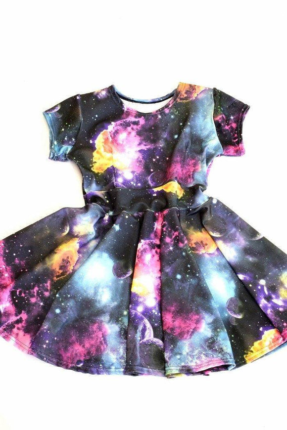 Girls Galaxy Skater Dress - Coquetry Clothing