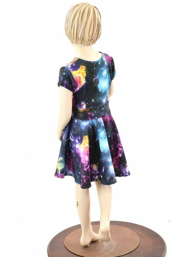 Girls Galaxy Skater Dress - Coquetry Clothing