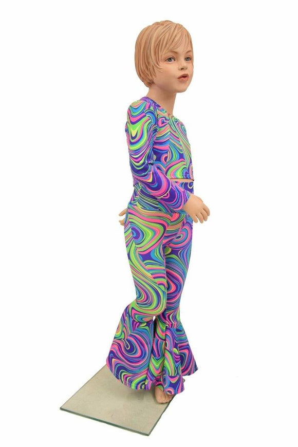 Girls Glow Worm Flares & Top Set - Coquetry Clothing