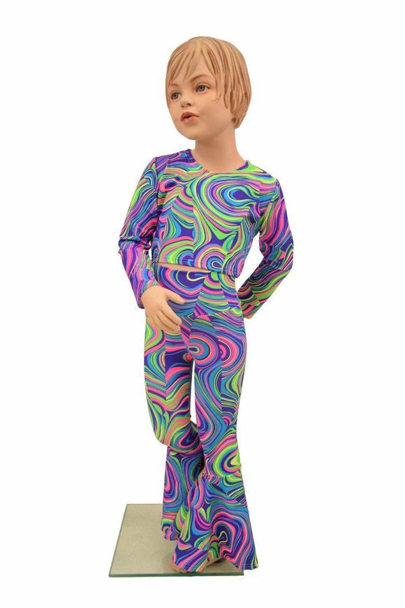 Girls Glow Worm Flares & Top Set - Coquetry Clothing