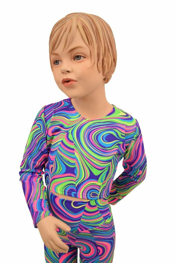 Girls Glow Worm Flares & Top Set - Coquetry Clothing