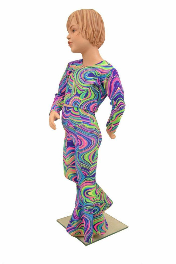 Girls Glow Worm Flares & Top Set - Coquetry Clothing