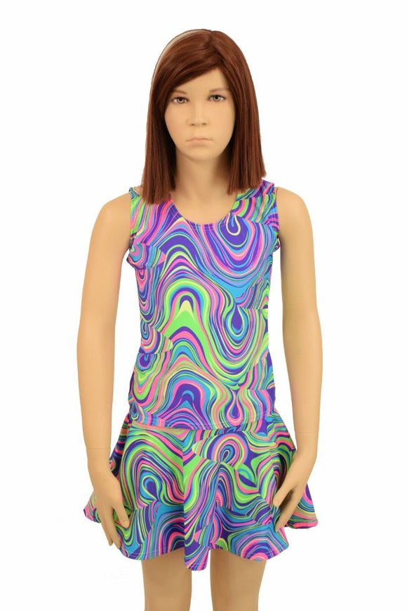 Girls Glow Worm Skirt & Top Set - Coquetry Clothing