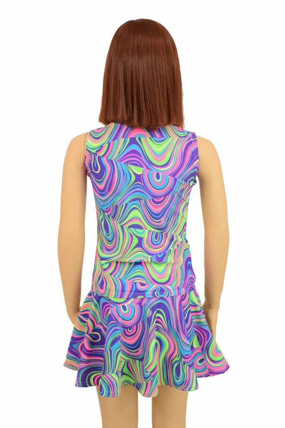 Girls Glow Worm Skirt & Top Set - Coquetry Clothing