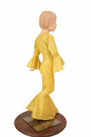 Girls Gold Holographic Flares & Top Set - Coquetry Clothing