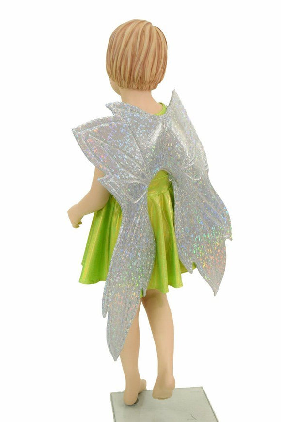Girls Lime Skater Dress (+Fairy Wings!) - Coquetry Clothing