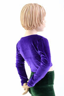 Girls Long Sleeve Purple Top (TOP ONLY) - Coquetry Clothing