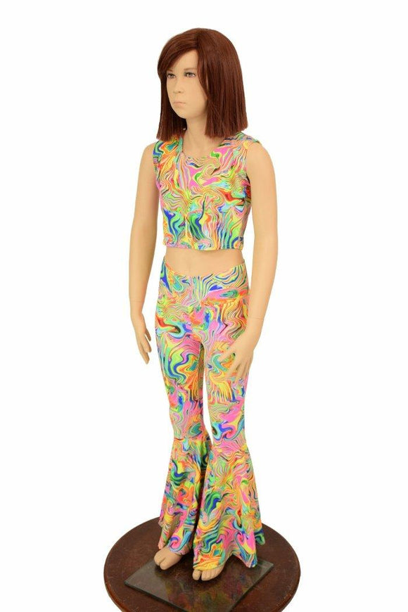 Girls Neon Flux Flares & Top Set - Coquetry Clothing