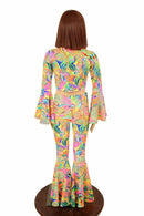 Girls Neon Flux Flares & Trumpet Sleeve Top Set - Coquetry Clothing
