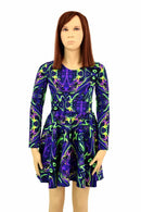 Girls Neon Melt Skater Dress - Coquetry Clothing
