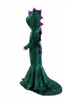 Girls Puddle Train Dragon Gown - Coquetry Clothing