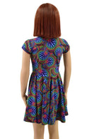Girls Radioactive Cap Sleeve Skater Dress - Coquetry Clothing