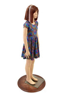 Girls Radioactive Cap Sleeve Skater Dress - Coquetry Clothing