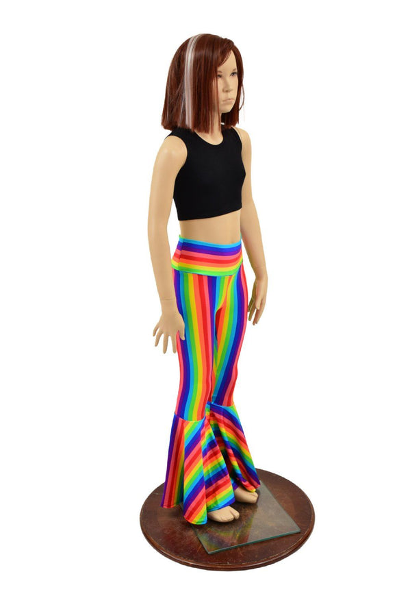 Girls Rainbow Bell Bottom Flares - Coquetry Clothing