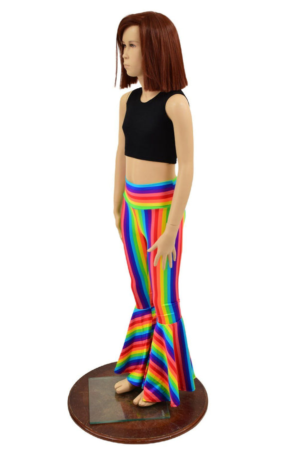 Girls Rainbow Bell Bottom Flares - 2