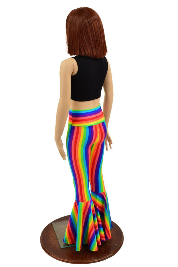 Girls Rainbow Bell Bottom Flares - 3