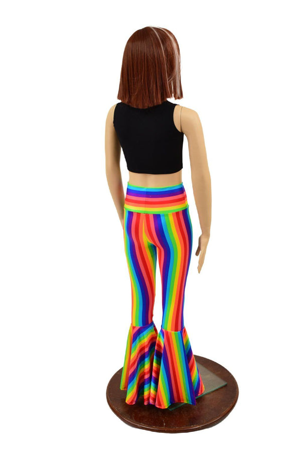Girls Rainbow Bell Bottom Flares - 4