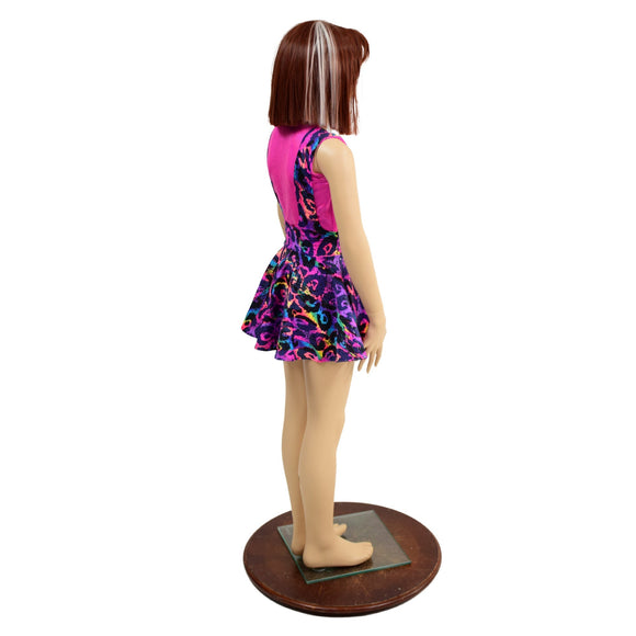 Girls Rainbow Leopard Suspender Skirt - Coquetry Clothing