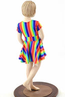 Girls Rainbow Skater Dress - Coquetry Clothing