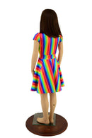 Girls Rainbow Skater Dress - Coquetry Clothing