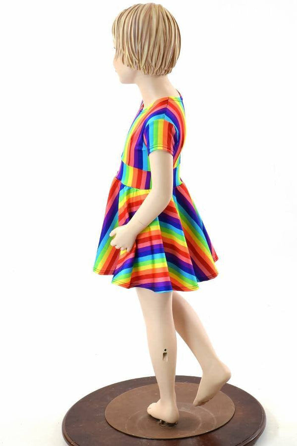Girls Rainbow Skater Dress - 4