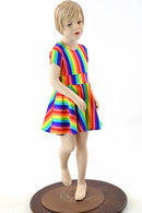 Girls Rainbow Skater Dress - Coquetry Clothing