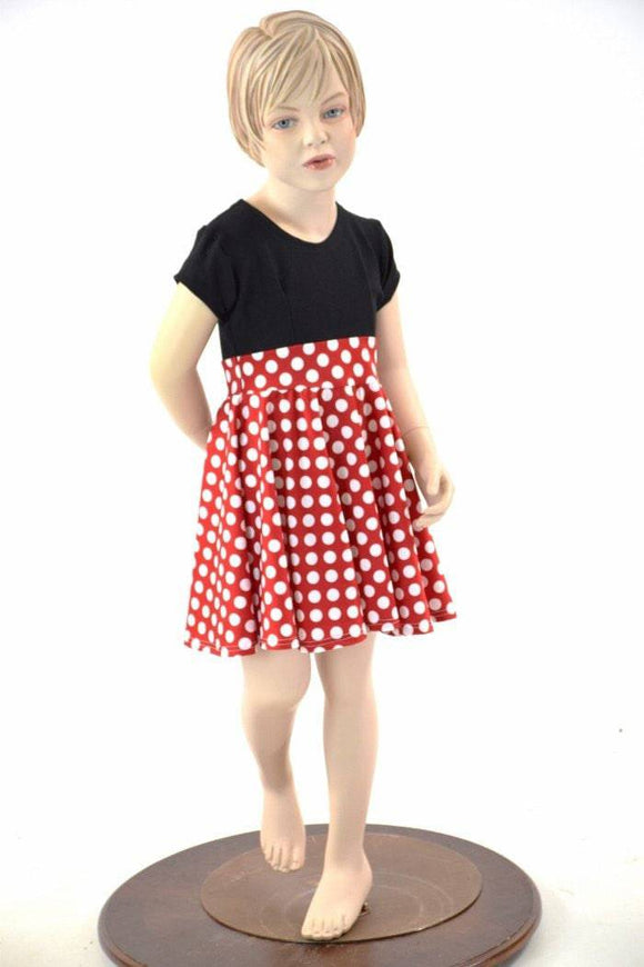 Girls Retro Minnie Skater Dress - Coquetry Clothing