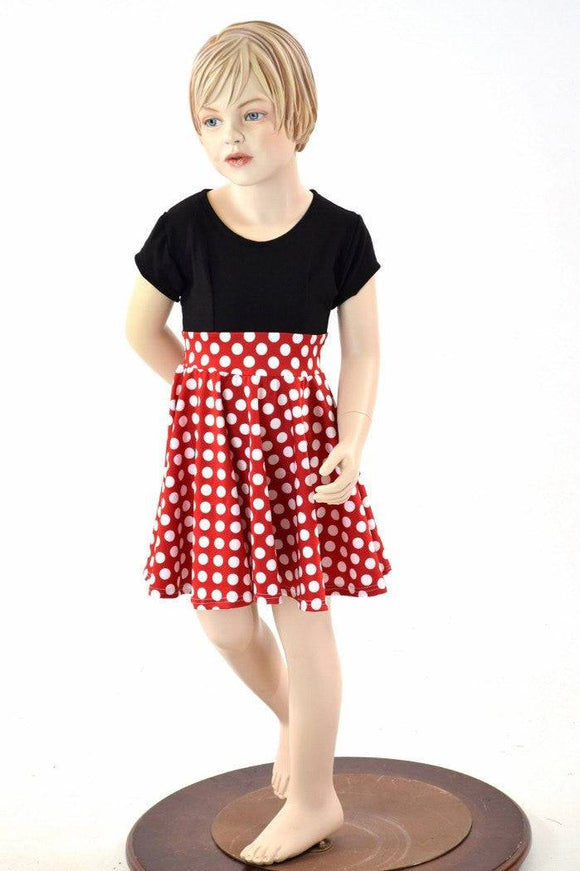 Girls Retro Minnie Skater Dress - Coquetry Clothing