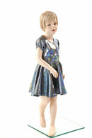 Girls Silver Holographic Party Dress - Coquetry Clothing