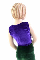 Girls Sleeveless Purple Top (TOP ONLY) - Coquetry Clothing