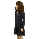 Girls Star Noir Long Sleeve Skater Dress - Coquetry Clothing