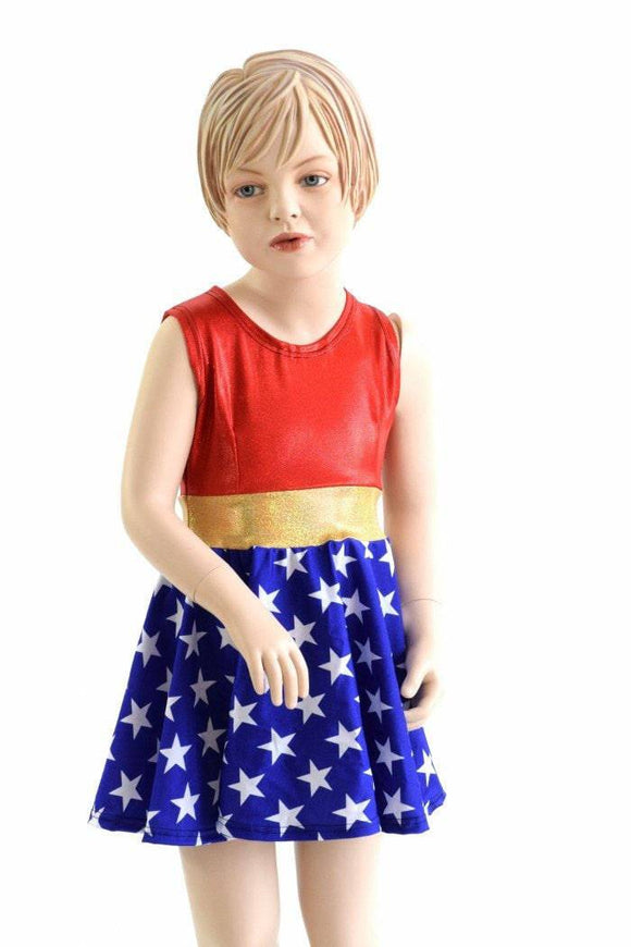 Girls Super Hero Skater Dress - Coquetry Clothing