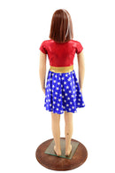 Girls Super Hero Skater Dress with Cap Sleeves - Coquetry Clothing