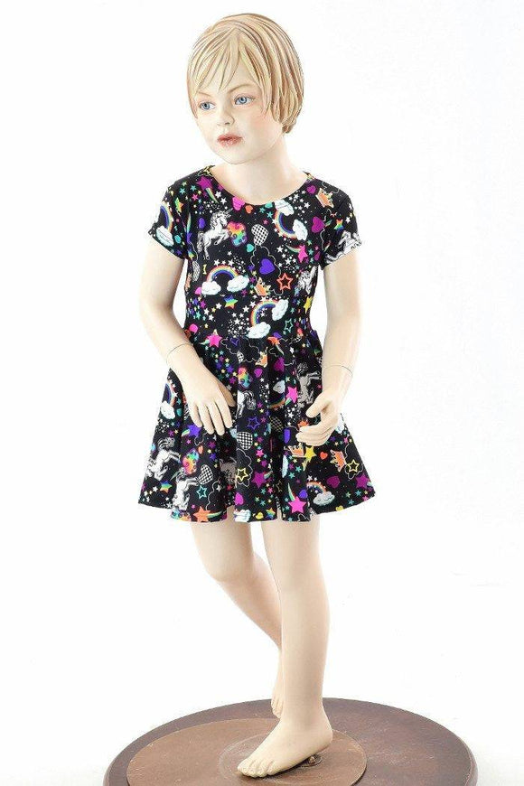 Girls Unicorns and Rainbows Dress - Coquetry Clothing