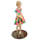 Girls UV Glow Acid Splash Skater Dress - Coquetry Clothing