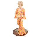 Girls What The Floral Trumpet Sleeve Crop & Bell Bottom Flares Set - Coquetry Clothing