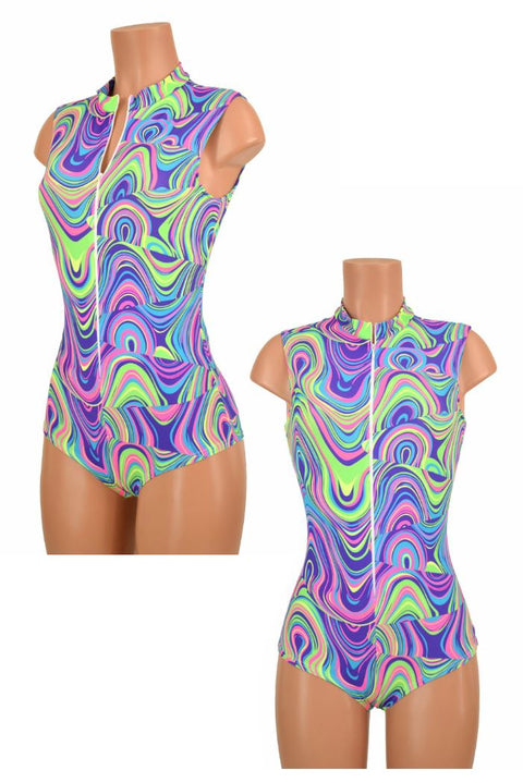 Sleeveless Stella romper in Glow Worm - Coquetry Clothing