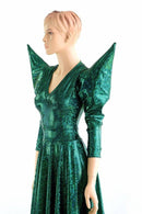 Glinda Emerald Green Circle Cut Gown - Coquetry Clothing