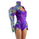 Glow Worm and Grape 3pc Chromatic Romper, Sleeve and Bolero Set - Coquetry Clothing