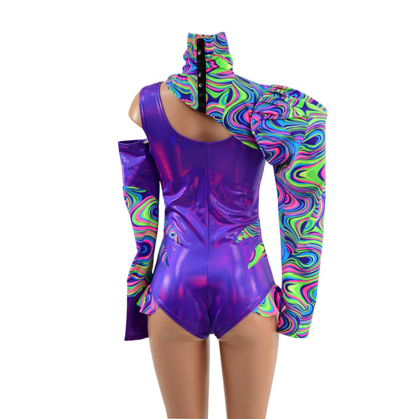 Glow Worm and Grape 3pc Chromatic Romper, Sleeve and Bolero Set - 8