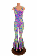 Glow Worm Bell Bottom Flare Catsuit - Coquetry Clothing