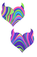 Glow Worm Devil Heart Pasties - 1