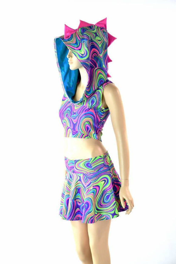Glow Worm Dragon Crop & Skirt Set - Coquetry Clothing