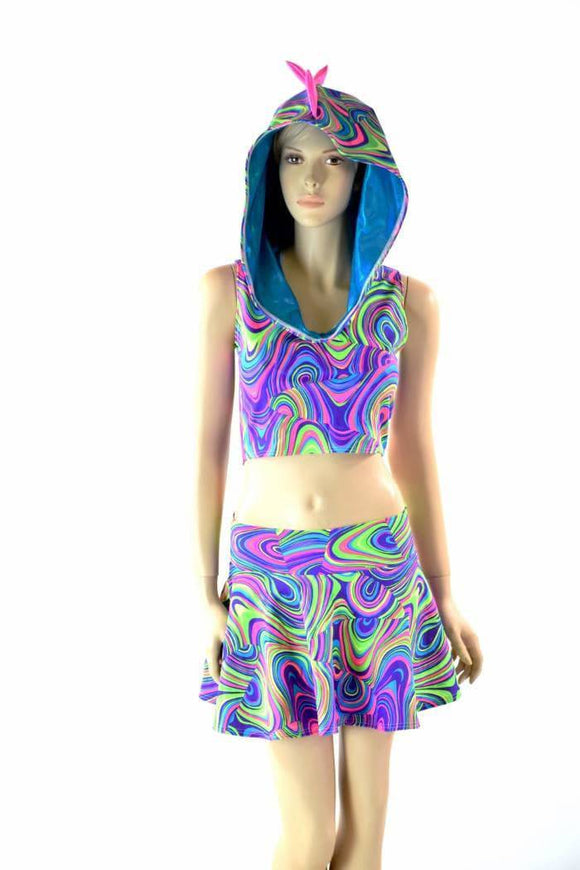 Glow Worm Dragon Crop & Skirt Set - Coquetry Clothing