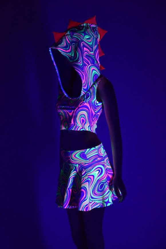 Glow Worm Dragon Crop & Skirt Set - Coquetry Clothing