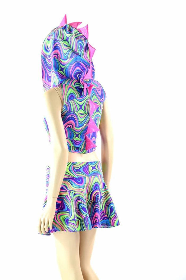 Glow Worm Dragon Crop & Skirt Set - 3