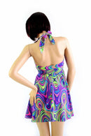 Glow Worm Halter Skater Dress - Coquetry Clothing