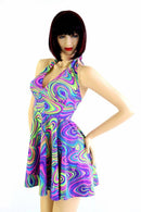 Glow Worm Halter Skater Dress - Coquetry Clothing