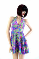 Glow Worm Halter Skater Dress - Coquetry Clothing