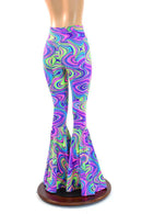 Glow Worm High Waist Bell Bottom Flares - Coquetry Clothing